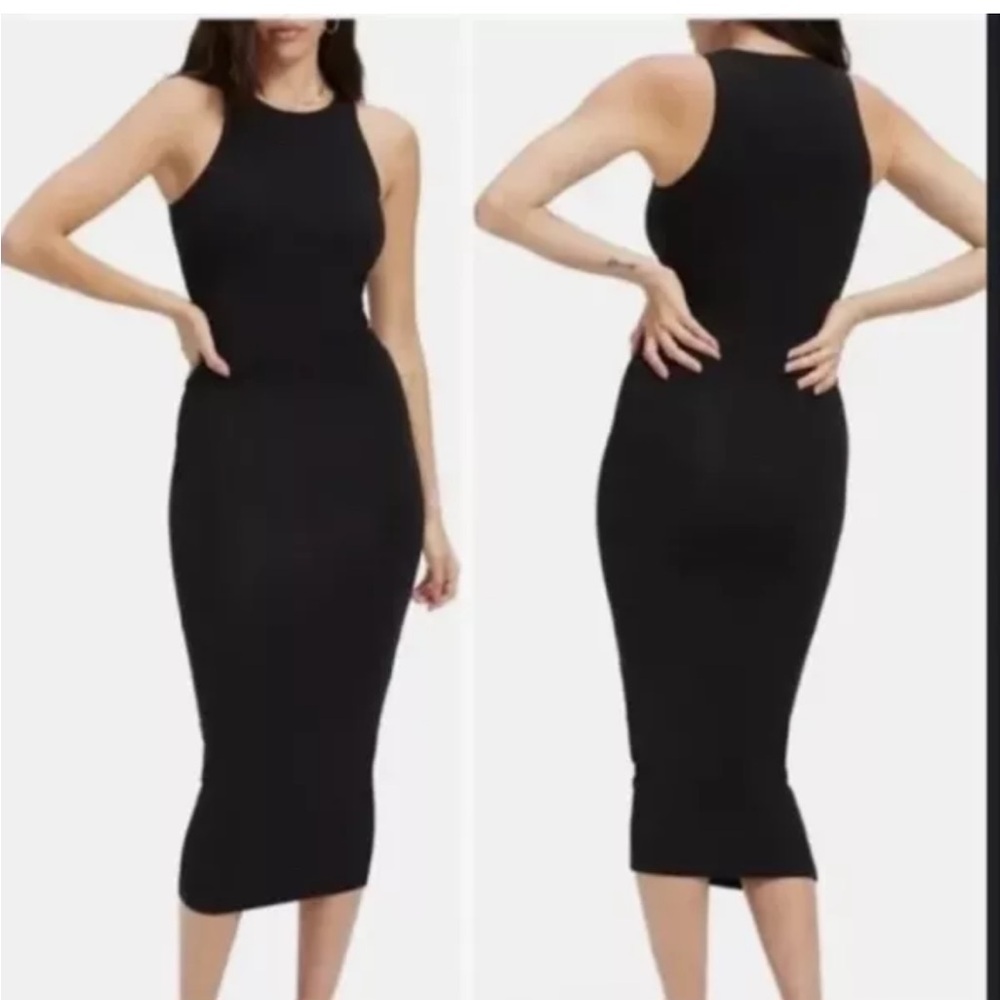 Good American Ribbed Midi Dress size 1